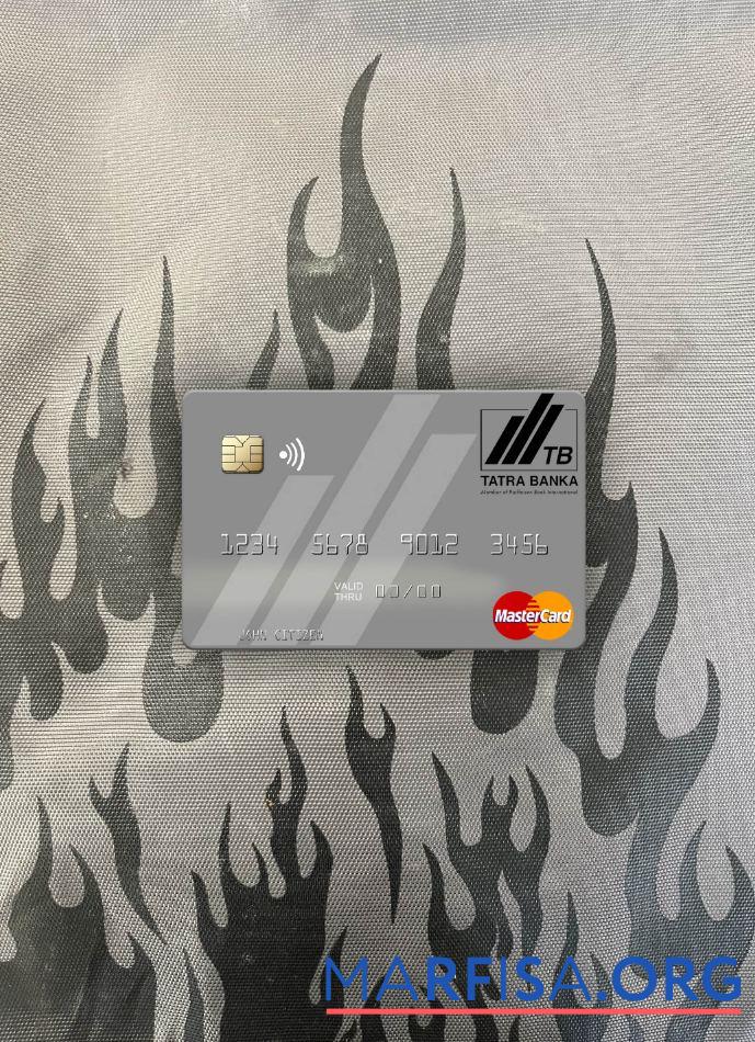 Blank Slovakia Tatra Banka mastercard gray photolook front sample